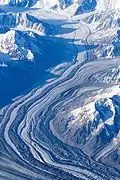 Glaciar de la cordillera de Alaska.