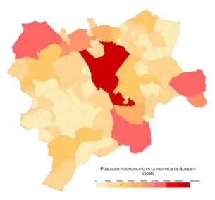 Población por municipio en 2018