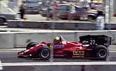 Michele Alboreto conduciendo el 126C4 en el Gran Premio de los Estados Unidos de 1984