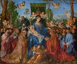 Fiesta del Rosario, de Albrecht Dürer forma parte de las colecciones de la Galería Nacional