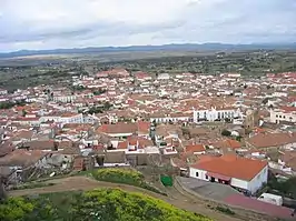 Vista de Alburquerque desde el castillo