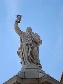 Escultura de Ignacio de Loyola en Alcalá de Henares.