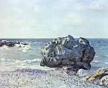 Alfred Sisley : La bahía de Langland, Storr's Rock, 1897