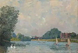 Alfred Sisley, Paisaje de Hampton Court