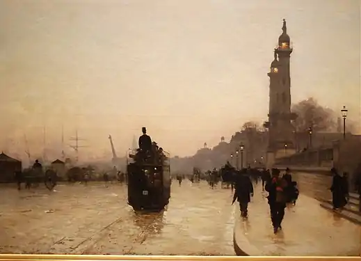 Tranvía frente a Quinconces (II) (1892)