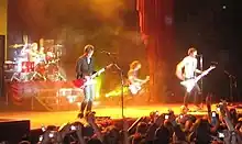 The All-American Rejects on a less-smoky stage