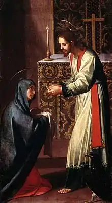Alonso Cano. San Juan Evangelista dando la comunión a la Virgen.