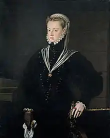 Retrato de doña Juana de Austria, princesa de Portugal, de Alonso Sánchez Coello, c. 1557.