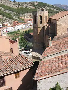 Vista parcial del pueblo de Alpuente