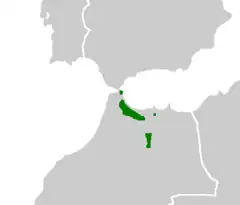 Distribución de Alytes maurus