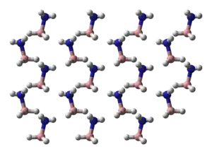 Part of the crystal structure of ammonia borane