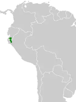 Distribución geográfica del hormiguero cabecigrís.