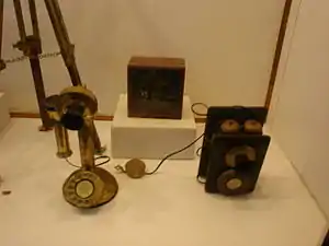 Telefonos antiguos usados en el Palacio Arakkal durante el gobierno Británico