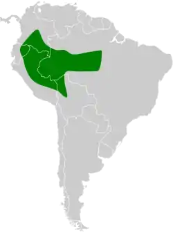 Distribución geográfica del ticotico picogancho.