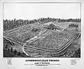 Dibujo de la época que muestra la extensión del campo de Andersonville.