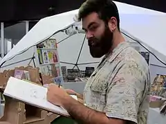 Feria del Libro, caricaturista Rodrigo Andrade