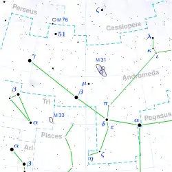 Constelación de Andrómeda, perteneciente a Shun.