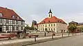 Plaza de mercado en Angermünde.