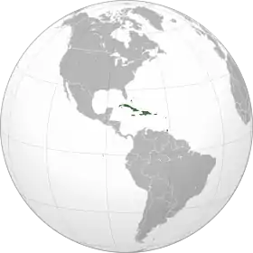 Localización de las Antillas