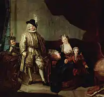 1711: Sigmund von Erlach, con conjunto de casaca, chaleco y calzón