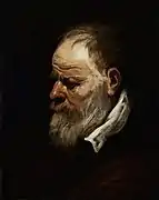 Antoon van Dyck. Cabeza de hombre con barba.