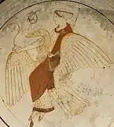 Afrodita montando un cisne. Rodas, 460 a. C.