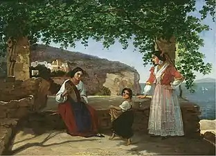 Mujeres italianas en la terraza, 1846.