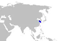 Mapa de distribución de A. internatus.