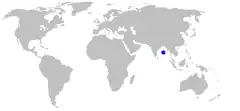 Distribución de A. investigatoris en el océano Índico.