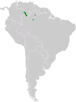 Distribución geográfica del hormiguero del Yapacana.