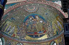 Mosaico de la Coronación de la Virgen.