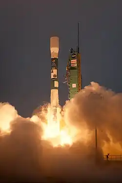 Lanzamiento del Delta II, con el SAC-D/Aquarius, satélite argentino de observación climática y oceanográfica.