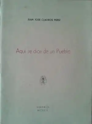 Portada del libro Aquí se dice de un Pueblo (1960)