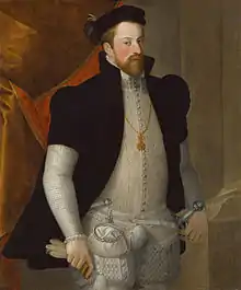 Hacia 1557: Fernando II del Tirol, con bragueta muy resaltada