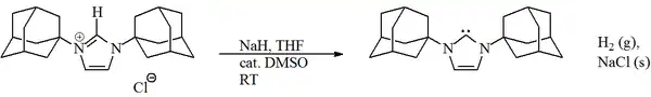 Preparación de N,N'-diadamantil-imidazol-2-ilideno