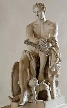 Ares Ludovisi, copia romana de un original griego del siglo IV a. C., asociable con Scopas o con Lisipo.