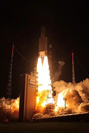 Ariane 5 ES lanza el ATV Albert Einstein hacia la Estación Espacial Internacional en junio de 2013