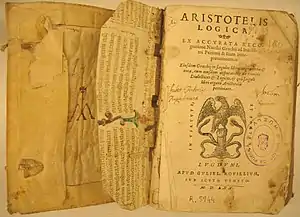 Edición moderna de la Lógica de Aristóteles.