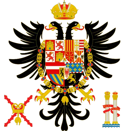 Escudo de Carlos V, emperador romano-germánico, Carlos I como rey de España