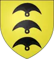 Un hameçon heráldico en el escudo de armas de la familia von Stein.