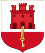 Escudo abreviado de Gibraltar entre 1506 y 1713.