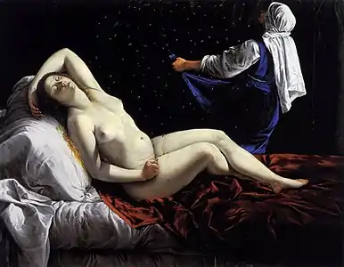 Dánae de Artemisia Gentileschi, c. 1612.