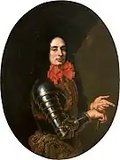 Retrato de un caballero con armadura y bufanda roja, Fondazione Cariplo, Milán