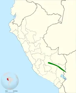 Distribución geográfica del piscuiz de la Puna.