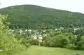 Vista de Hinterbrühl, en medio la Iglesia parroquial