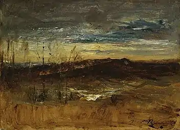 Paisaje al atardecer, Cambridge, Museo Fitzwilliam .