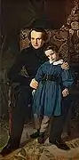 Víctor Hugo et son fils François-Victor (fr), (1836)