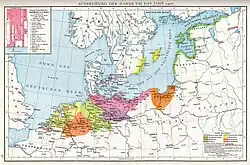 Extensión de la Liga Hanseática en 1400.