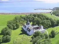 Palacete de Austrått y fiordo de Trondheim.