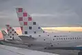 Aviones de Croatia Airlines en el Aeropuerto Internacional de Zagreb, Croacia